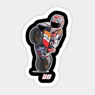 Nicky Hayden Cartoon Sticker